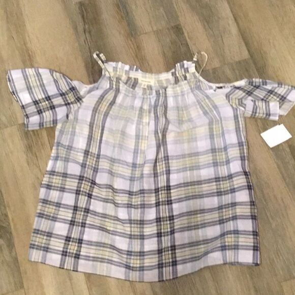 Max Studio plaid top. New - Picture 3 of 4